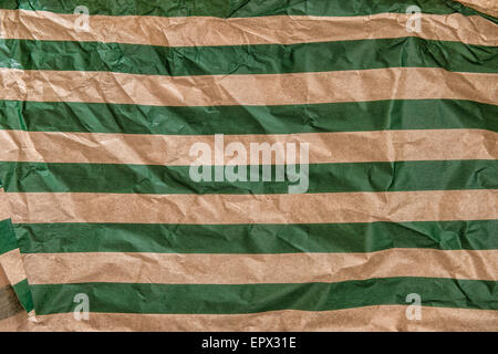 Recycled paper texture. Wrapping kraft material. Abstract nature colored striped background Stock Photo