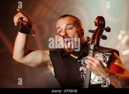 Apocalyptica Finnish Metal band from Helsinki. US tour 2015. Raleigh, North Carolina, Lincoln Theater, May 19, 2015 Stock Photo