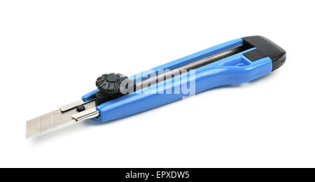 Stationery knife on a white background Stock Photo