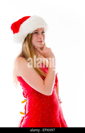 Model in studio isolated on white background Stock Photo