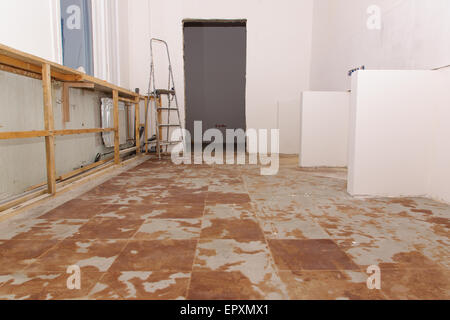 repair work in the room with a window and a door Stock Photo