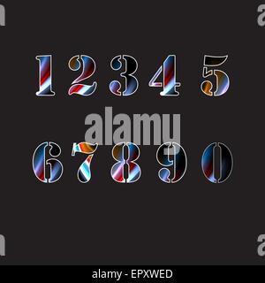 Set numbers Stock Vector