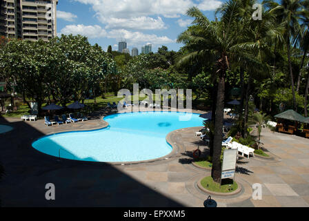 Swimming pool of the Intercontinental Hotel Manila, Makati, Philippines Stock Photo