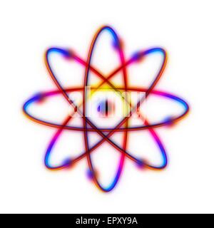 Atomic structure. Conceptual computer artwork representing the ...