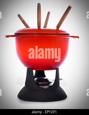 Alcohol burner from a fondue set isolated on white background Stock Photo -  Alamy