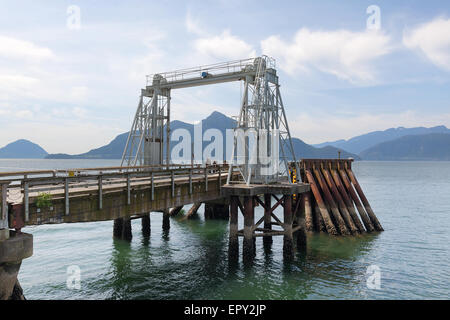 Ferry Dock and Pier at Porteau Cove Provincial Park in British Columbia Canada Stock Photo