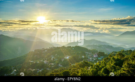 Glorious Sunrise of Mines View Park Stock Photo