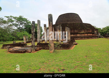 Pabula Vihara temple, UNESCO World Heritage Site, the ancient city of Polonnaruwa, Sri Lanka, Asia Stock Photo