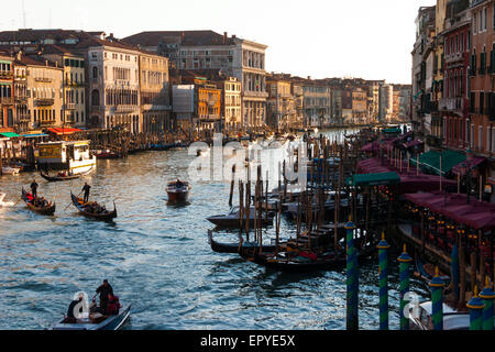 Late afternoon on the Grand Canal, Venice, Italy Stock Photo