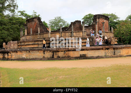 Vatadage building, The Quadrangle, UNESCO World Heritage Site, the ancient city of Polonnaruwa, Sri Lanka, Asia Stock Photo