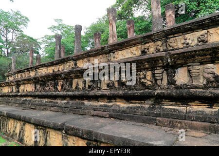 Council Chamber, Citadel, UNESCO World Heritage Site, the ancient city of Polonnaruwa, Sri Lanka, Asia Stock Photo