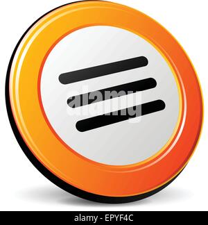 illustration of expand 3d design orange icon Stock Vector