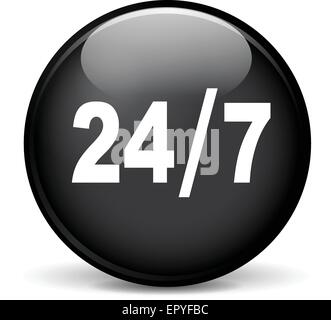 Illustration of anytime modern design black sphere icon Stock Vector