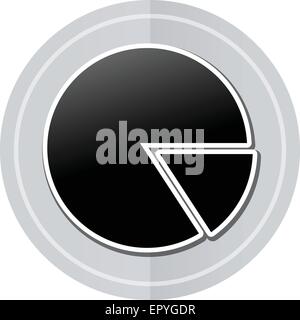 Illustration of pie sticker icon simple design Stock Vector