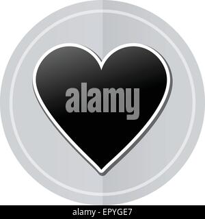 Illustration of heart sticker icon simple design Stock Vector