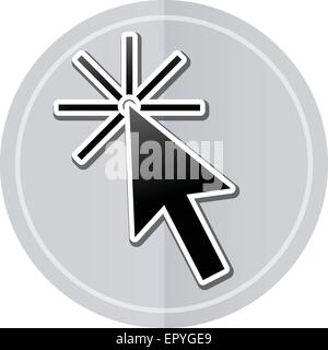 Illustration of cursor sticker icon simple design Stock Vector