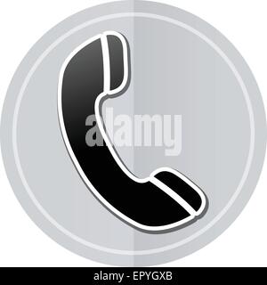 Illustration of phone sticker icon simple design Stock Vector