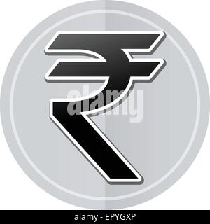 Illustration of rupee sticker icon simple design Stock Vector