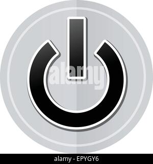 Illustration of power sticker icon simple design Stock Vector