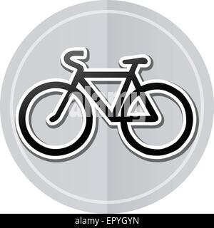 Illustration of bicycle sticker icon simple design Stock Vector