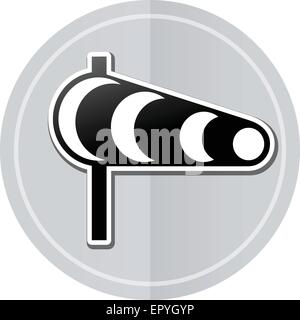 Illustration of wind sticker icon simple design Stock Vector
