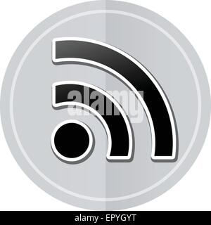 Illustration of wifi sticker icon simple design Stock Vector