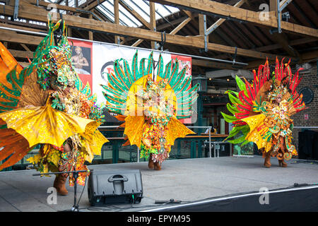 Indonesian dancers in costume - 16 May 2015 FestivalAsia, London (Lila Bhawa) Stock Photo