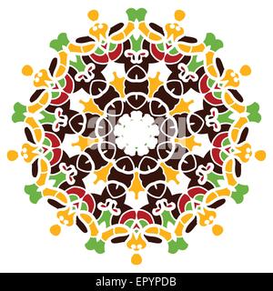 Colorful mandala motif. Stock Vector
