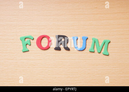 forum in foam rubber letters Stock Photo