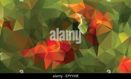 Modern Poligonal Design in Red and Green Color Stock Vector
