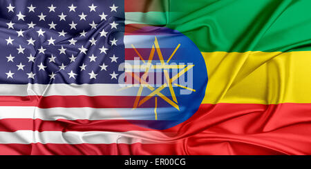 USA and Ethiopia Stock Photo