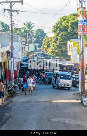 Street market in Guazacapan Guatemala Stock Photo