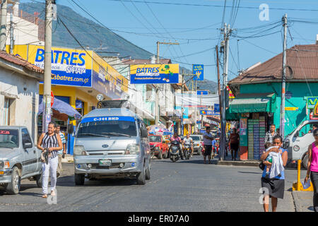 Street scene in Chiquimulilla Guatemala Stock Photo