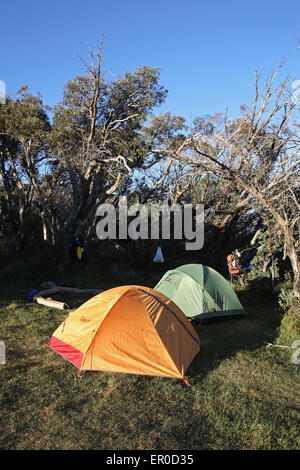 Camping in the Victorian Alps, Australia. Stock Photo