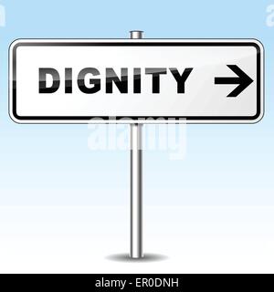 Illustration of dignity sign on sky background Stock Vector