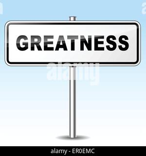 Illustration of greatness sign on sky background Stock Vector