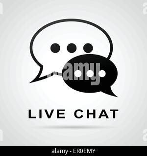 illustration of live chat speech bubbles concept Stock Vector