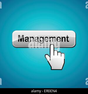 illustration of management web button abstract concept Stock Vector