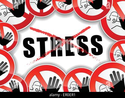 illustration of no stress abstract concept symbol Stock Vector