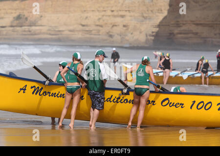 Surfboat races. Surf coast, Victoria, Australia. Stock Photo