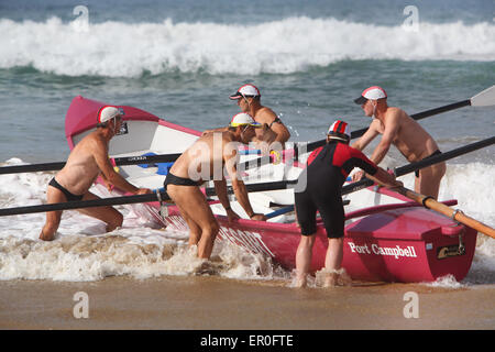 Surfboat races. Surf coast, Victoria, Australia. Stock Photo