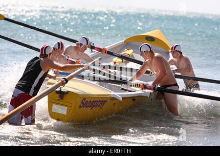 Surfboat races. Surf coast, Victoria, Australia. Stock Photo