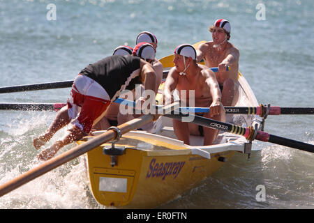 Surfboat races. Surf coast, Victoria, Australia. Stock Photo