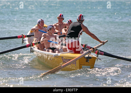 Surfboat races. Surf coast, Victoria, Australia. Stock Photo