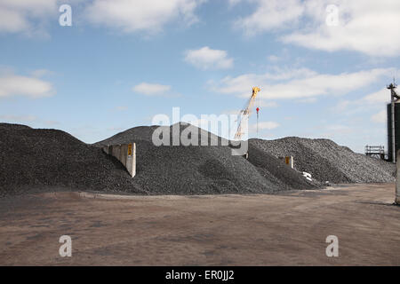 Coal bulk store Stock Photo