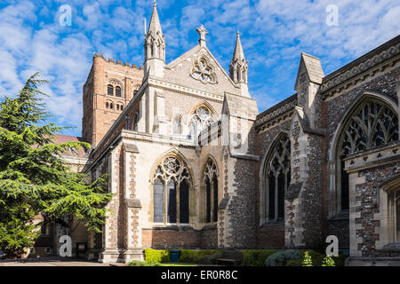 St.Albans cathedral, Hertfordshire, England, UK, Stock Photo