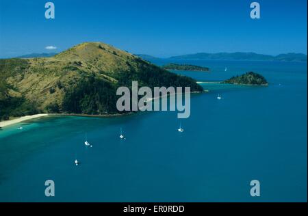 Australia, Queensland, Whitsunday islands, South Molle island (aerial view) // Australie, Queensland, Whitsunday islands, ile So Stock Photo