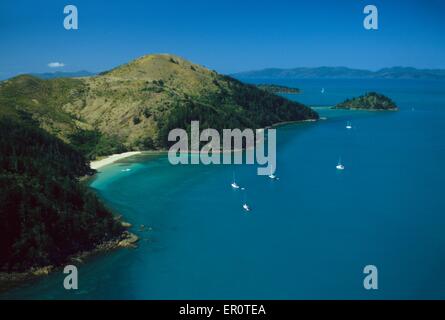 Australia, Queensland, Whitsunday islands, South Molle island (aerial view) // Australie, Queensland, Whitsunday islands, ile So Stock Photo