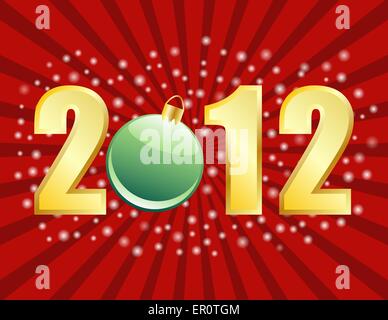 2012 New Years or Christmas Background Stock Vector