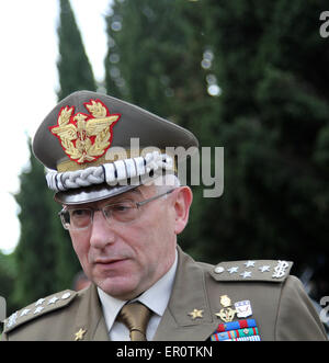 Gorizia, Italy. 24th May, 2015. The Chief of Defence Caludio Graziano during the visit of the Italian President of the Republic Sergio Mattarella in the Area Sacra of Monte San Michele at 100th anniversary of Italy's entry into World War on 24 Sunday May 2015 in Sagrado (Go). Credit:  Andrea Spinelli/Alamy Live News Stock Photo